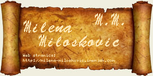 Milena Milošković vizit kartica